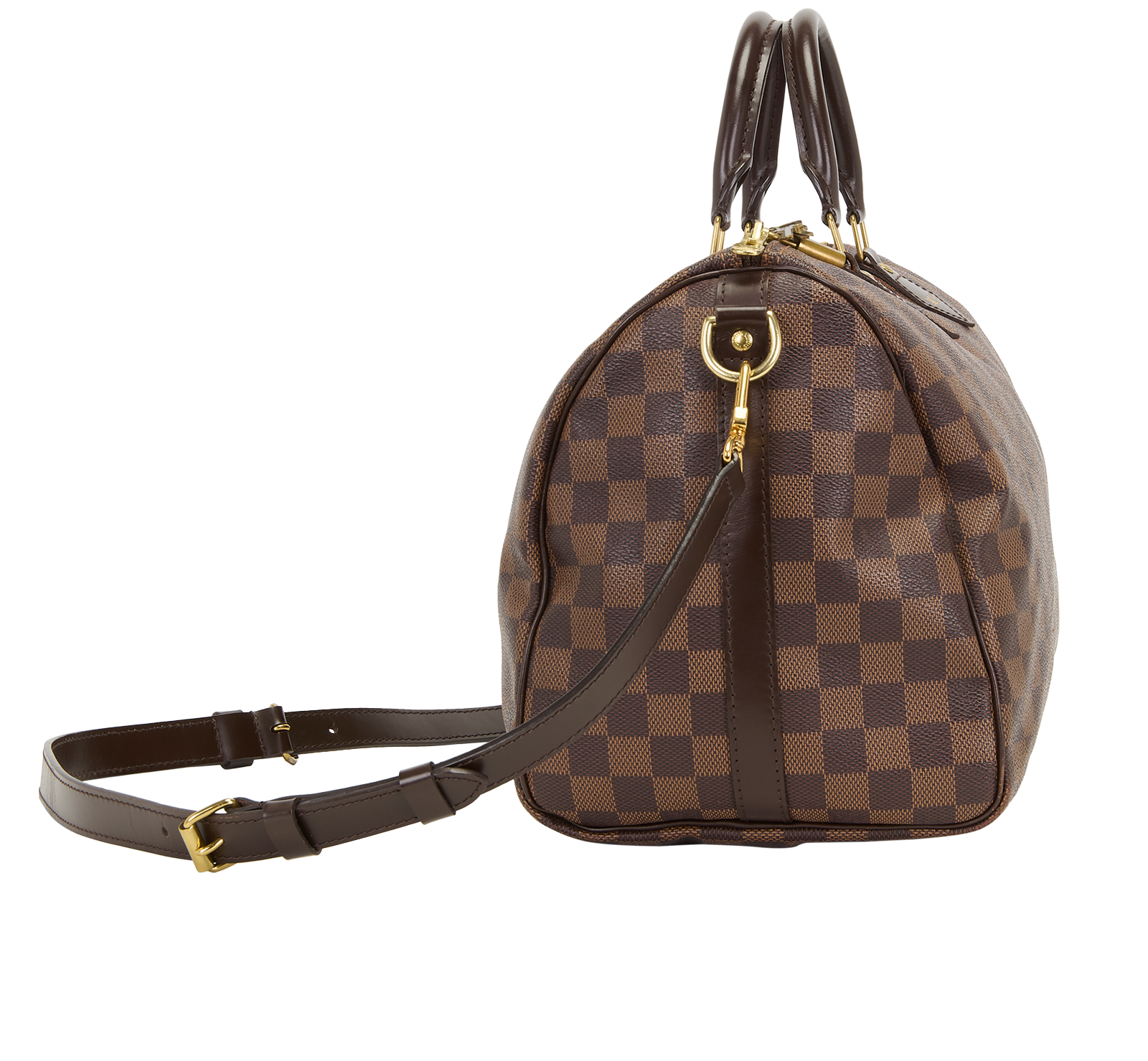 Speedy 35, &pound;825, Handbags, Brown, Canvas, Side view